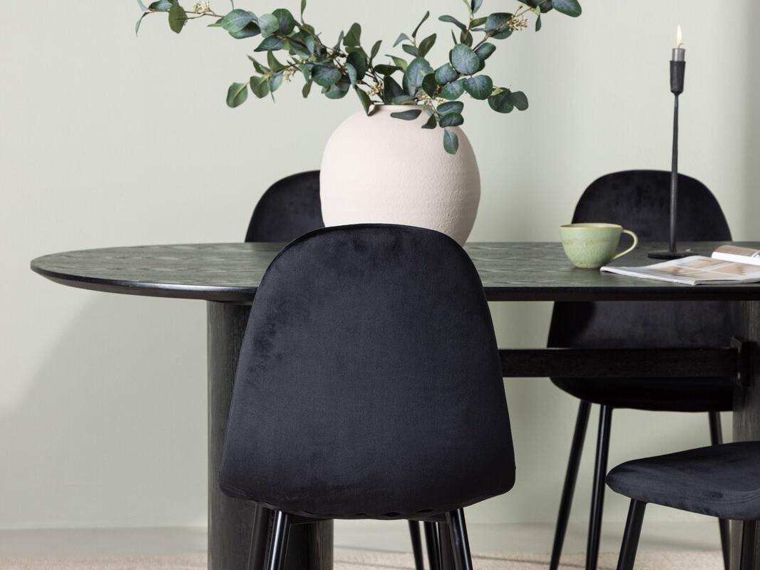 Ēdamistabas komplekts Dallas 3998 (Melns)