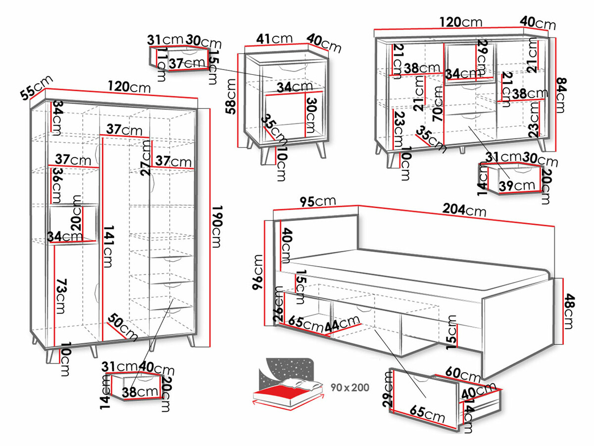 Набор для детской комнаты Domvera 116