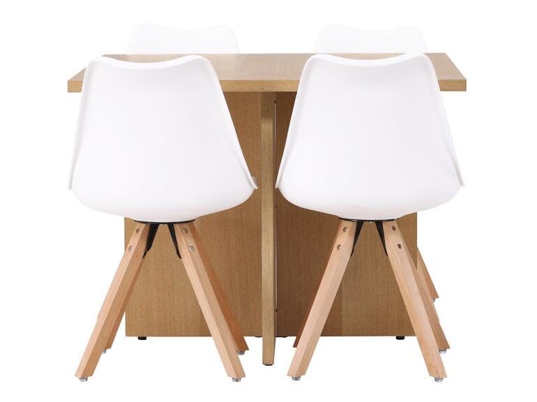 Ēdamistabas komplekts Dallas 4001 (Balts + Gaišs koks)