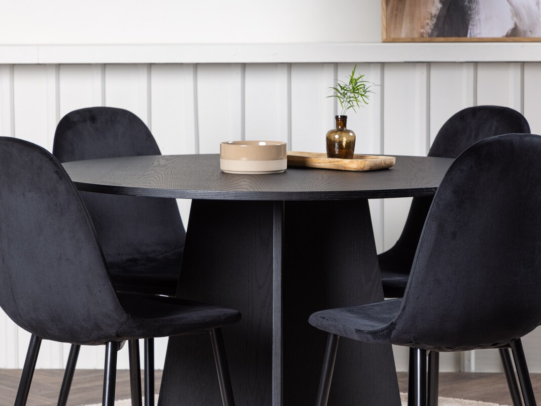 Ēdamistabas komplekts Dallas 4008 (Melns)