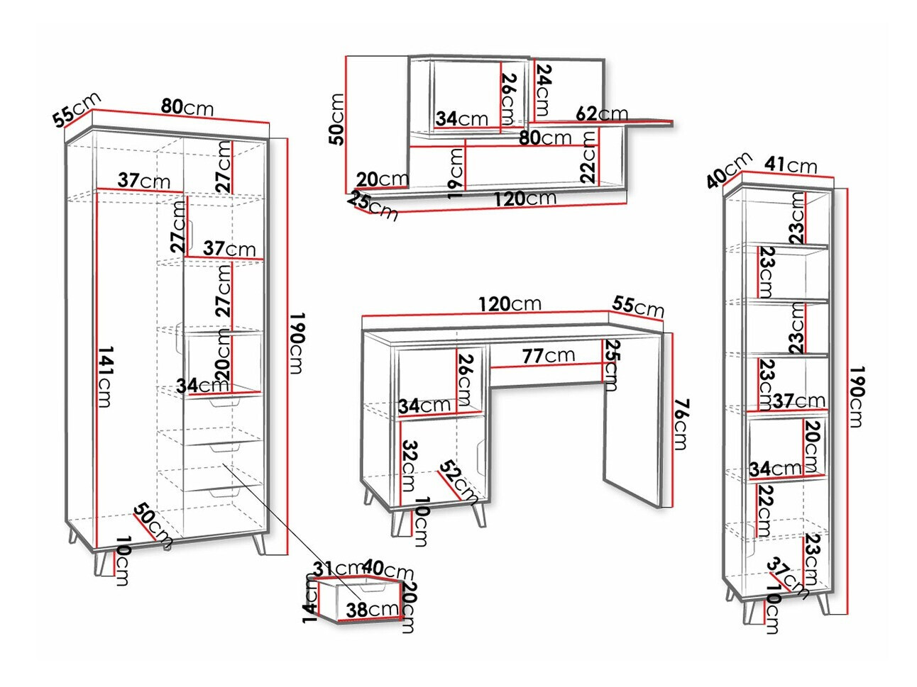 Набор для детской комнаты Domvera 119