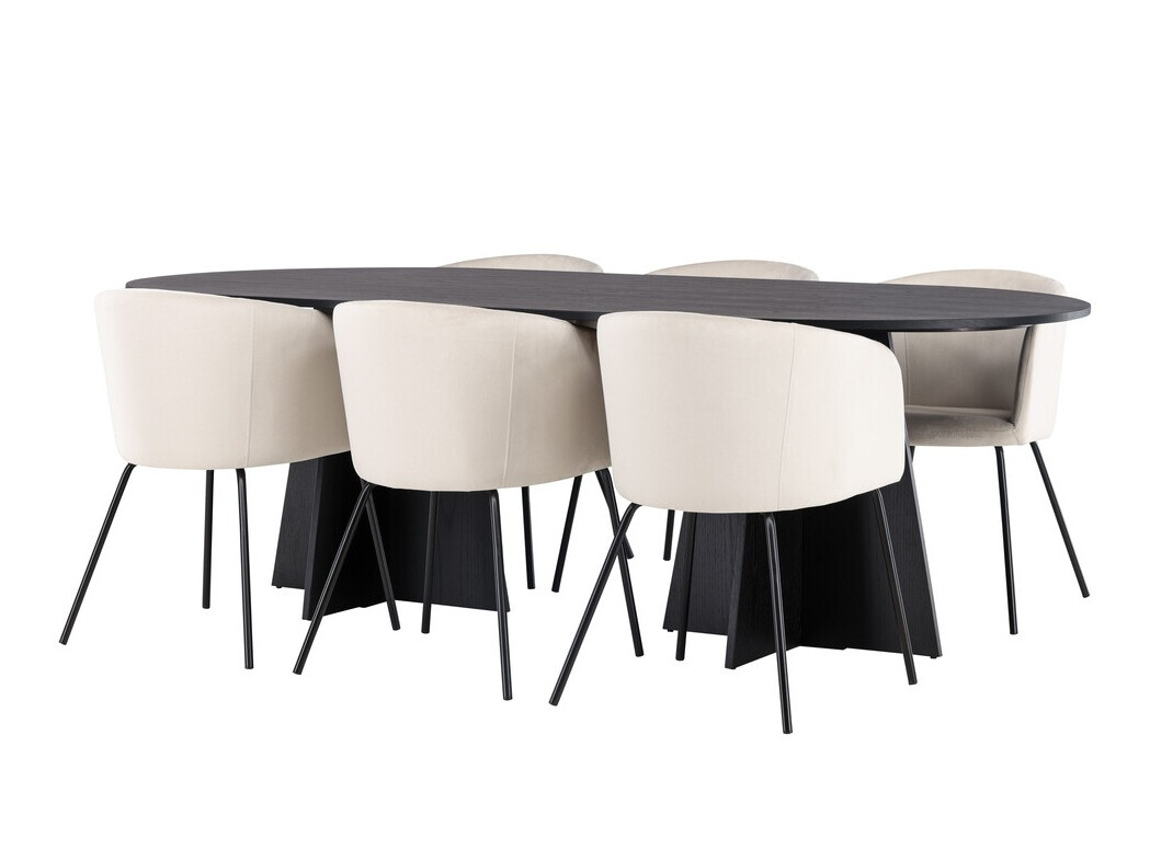 Ēdamistabas komplekts Dallas 4019 (Krēms)