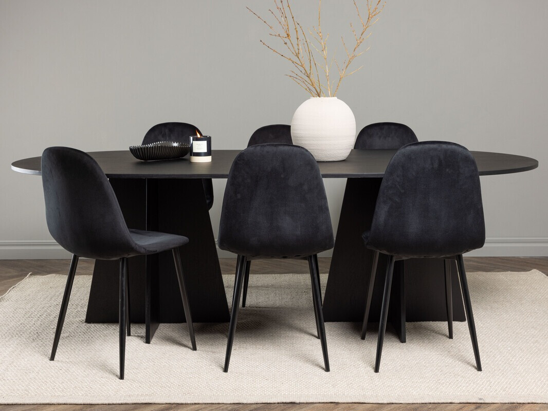 Ēdamistabas komplekts Dallas 4032 (Melns)