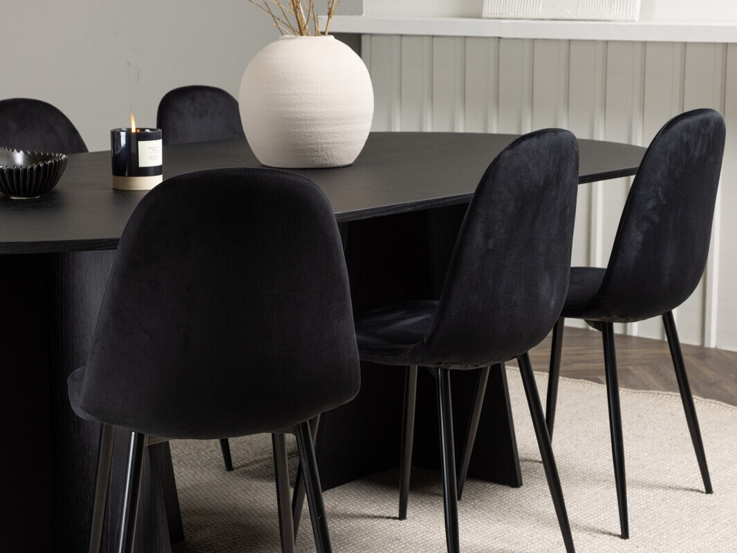 Ēdamistabas komplekts Dallas 4032 (Melns)