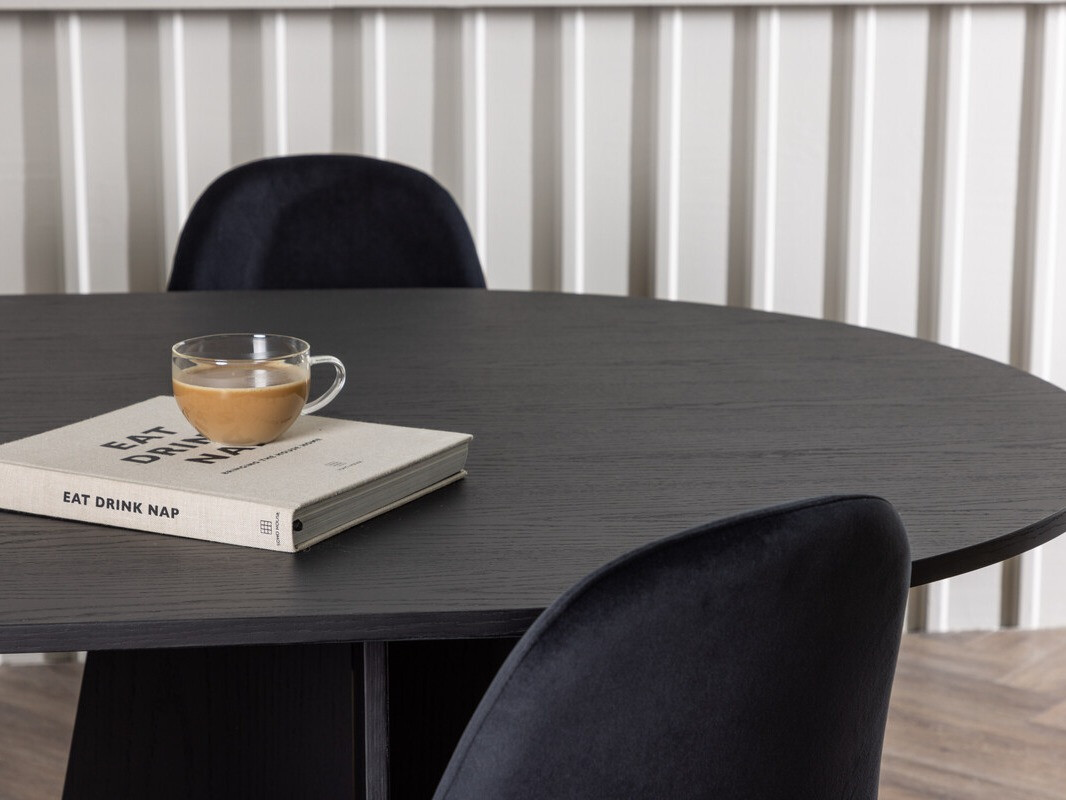 Обеденный гарнитур Dallas 4033 (Чёрный + Серебряный)