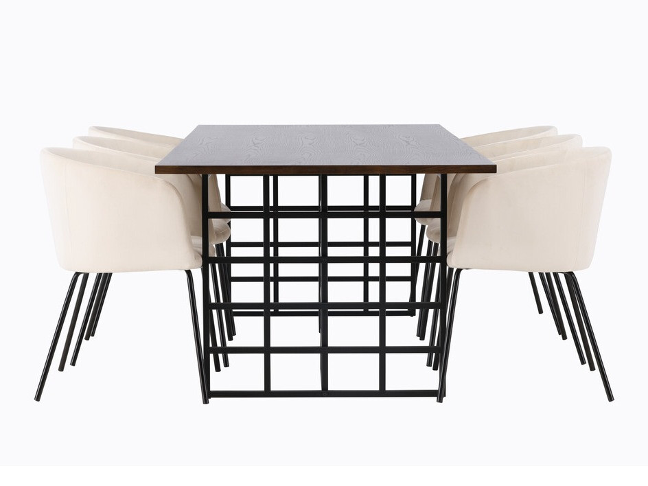 Ēdamistabas komplekts Dallas 4041 (Brūns + Melns)