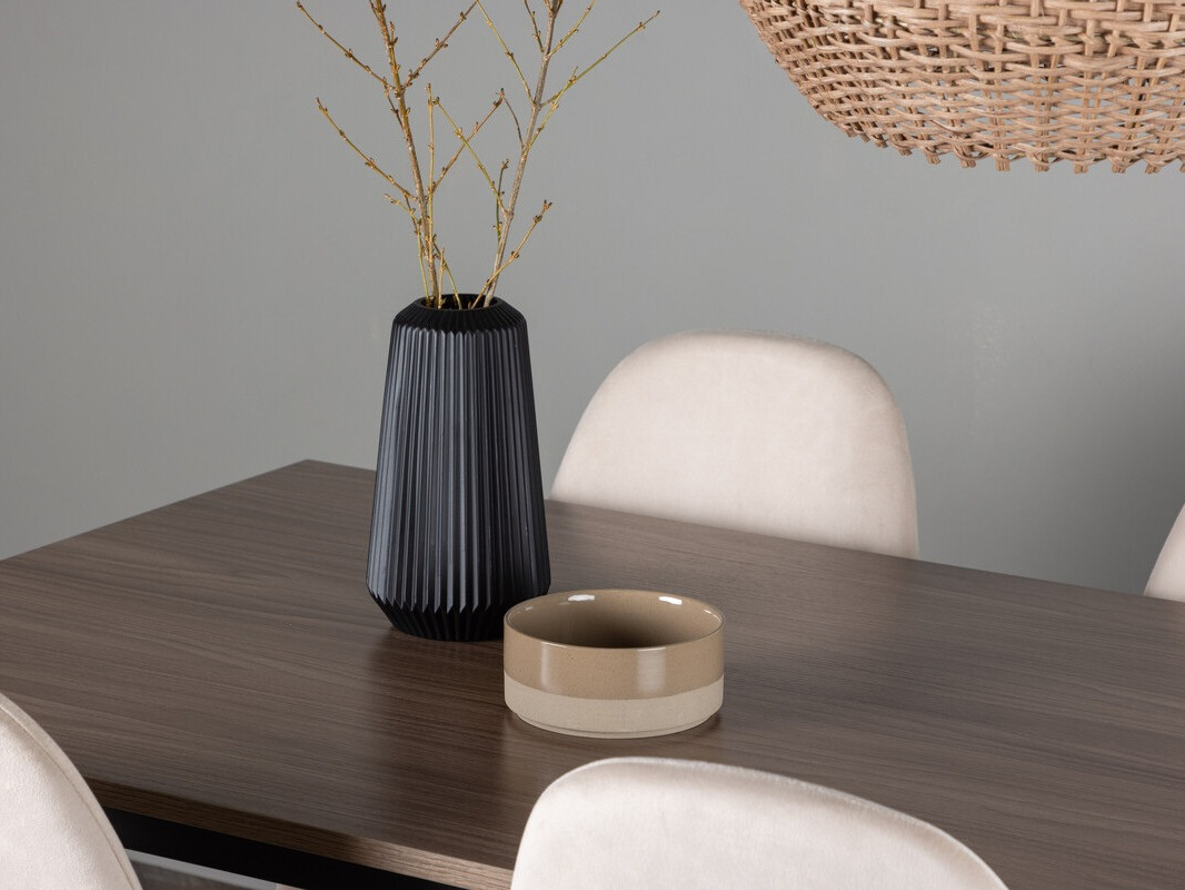 Ēdamistabas komplekts Dallas 4046 (Bēšs + Melns)