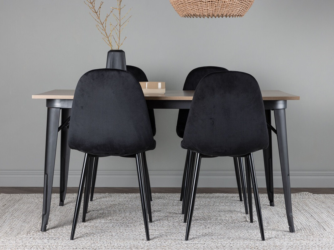 Ēdamistabas komplekts Dallas 4046 (Melns)