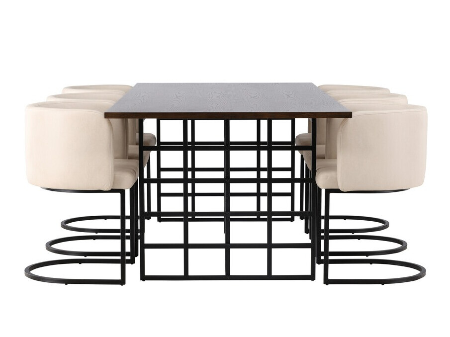 Обеденный гарнитур Dallas 4043 (Коричневый + Чёрный)