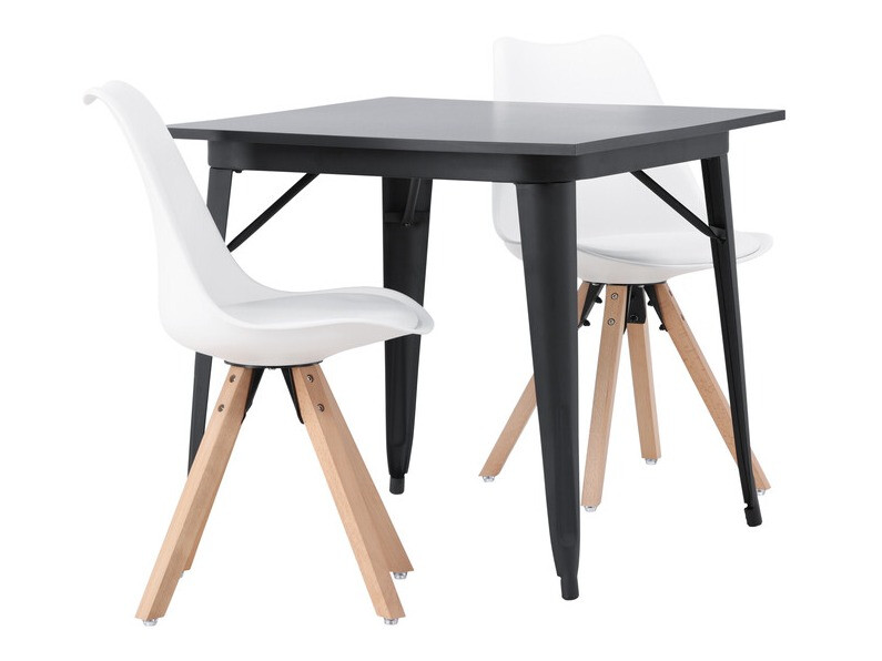 Ēdamistabas komplekts Dallas 4050 (Balts + Gaišs koks)