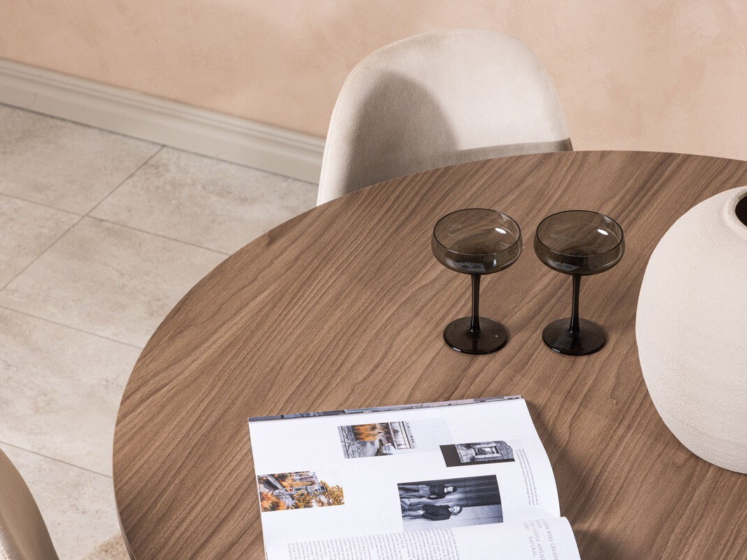 Ēdamistabas komplekts Dallas 4054 (Bēšs + Melns)