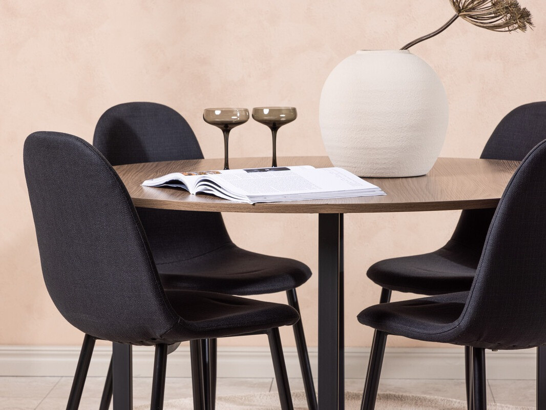 Ēdamistabas komplekts Dallas 4599 (Melns)