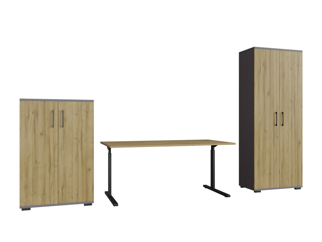 Комплект для домашнего офиса Lartesi 114 (Графит + Внук дуб)