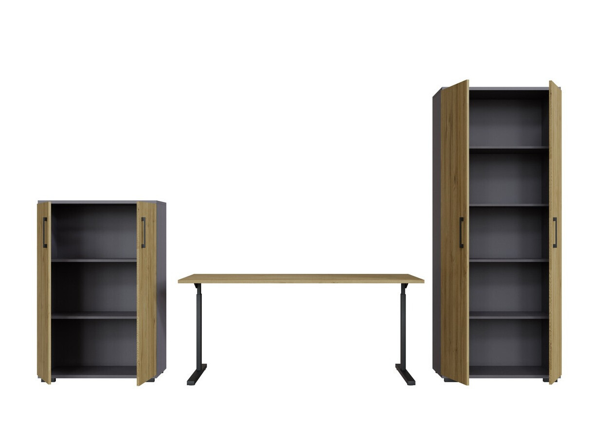 Комплект для домашнего офиса Lartesi 114 (Графит + Внук дуб)