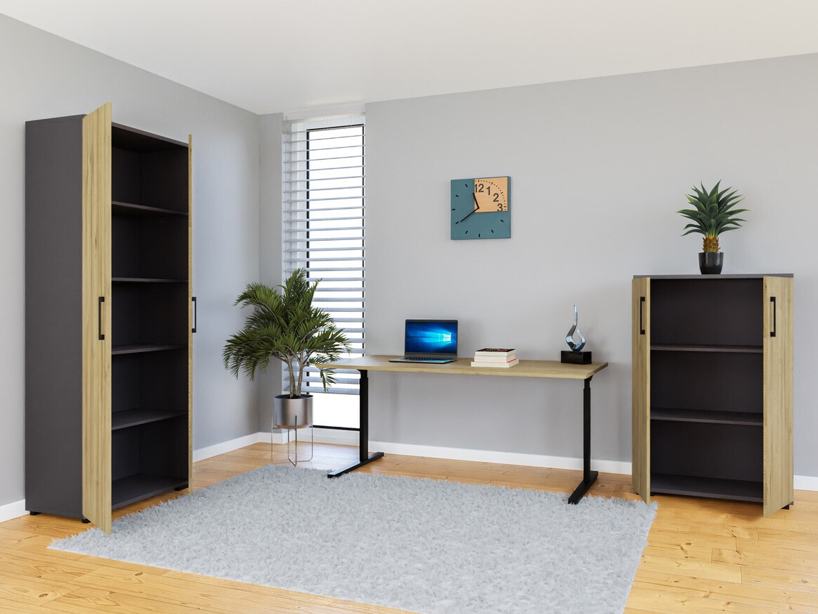 Комплект для домашнего офиса Lartesi 114 (Графит + Внук дуб)