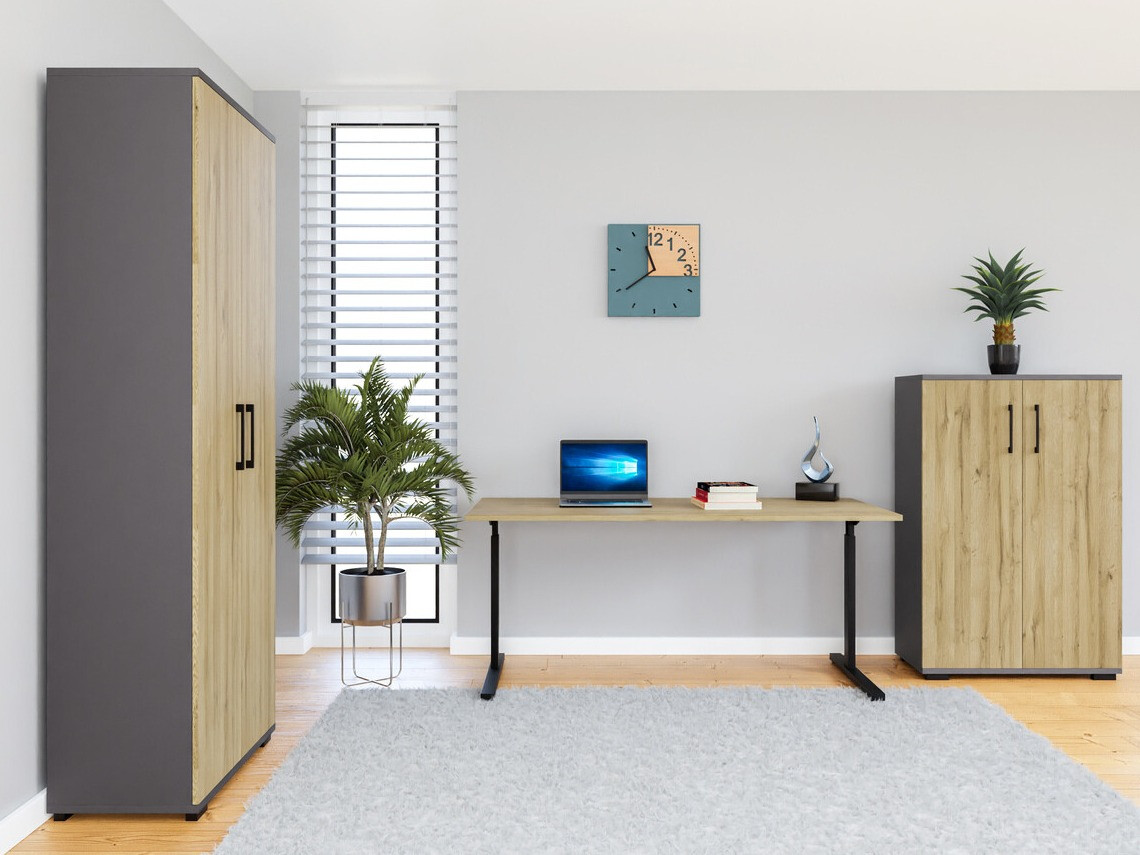 Комплект для домашнего офиса Lartesi 114 (Графит + Внук дуб)