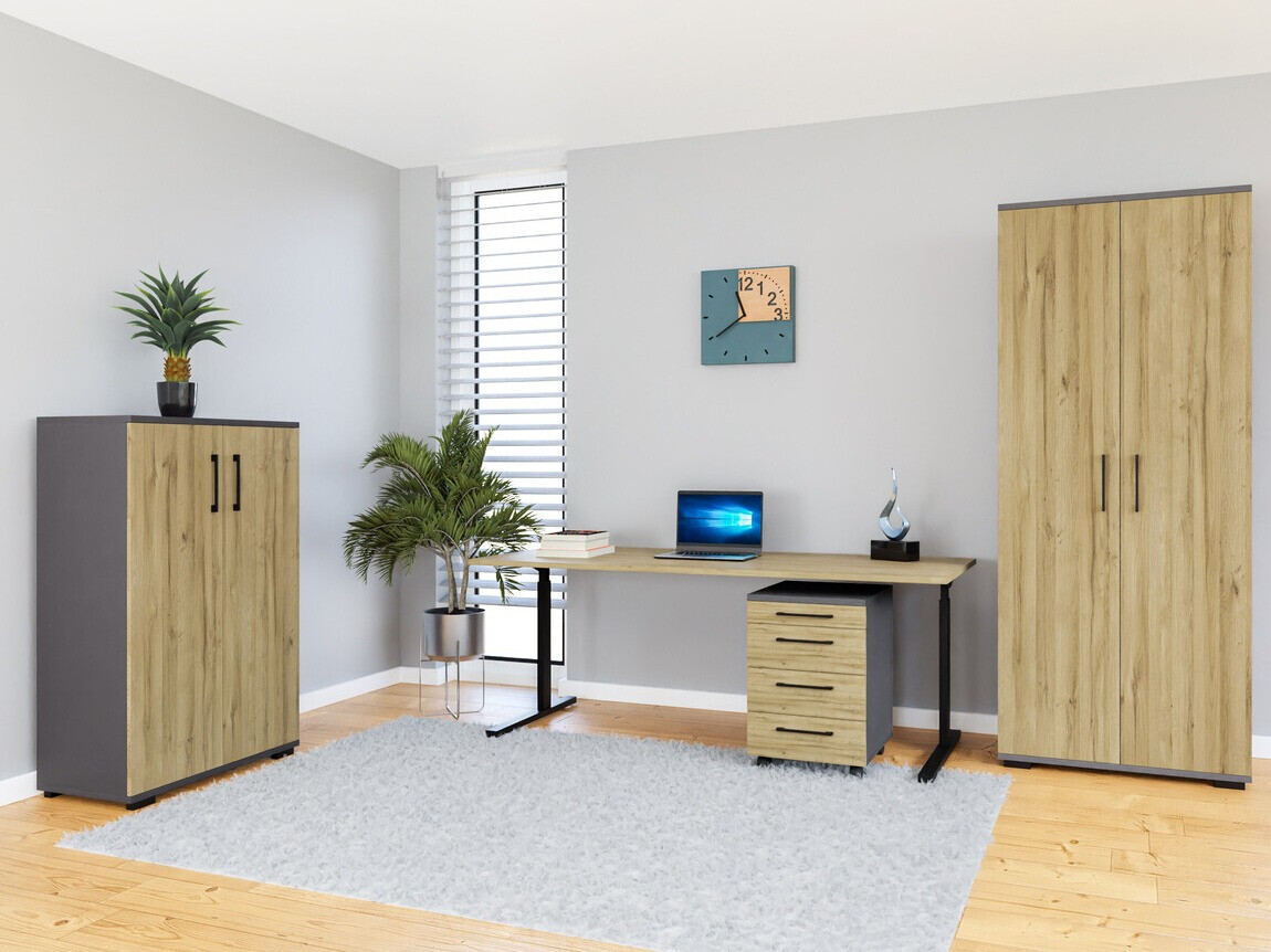 Mājas biroja komplekts Lartesi 114 (Grafīts + Grandson ozols)