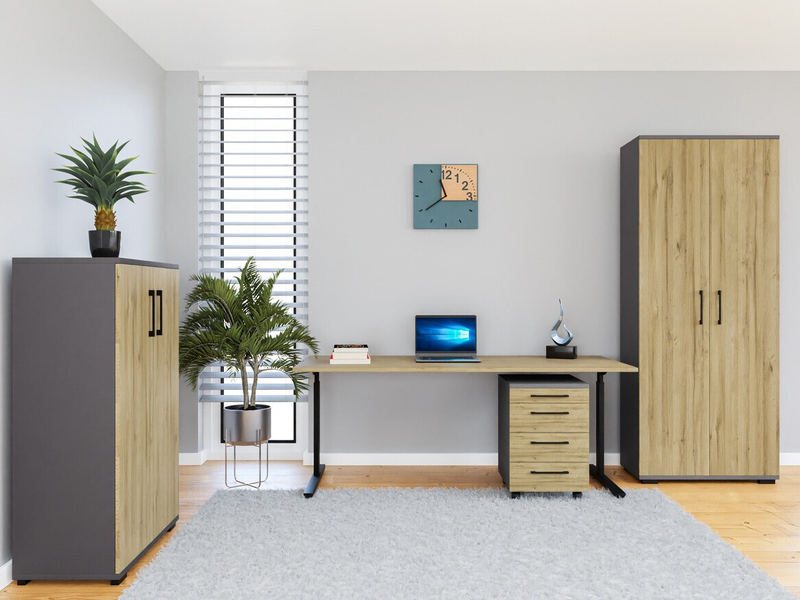 Mājas biroja komplekts Lartesi 114 (Grafīts + Grandson ozols)