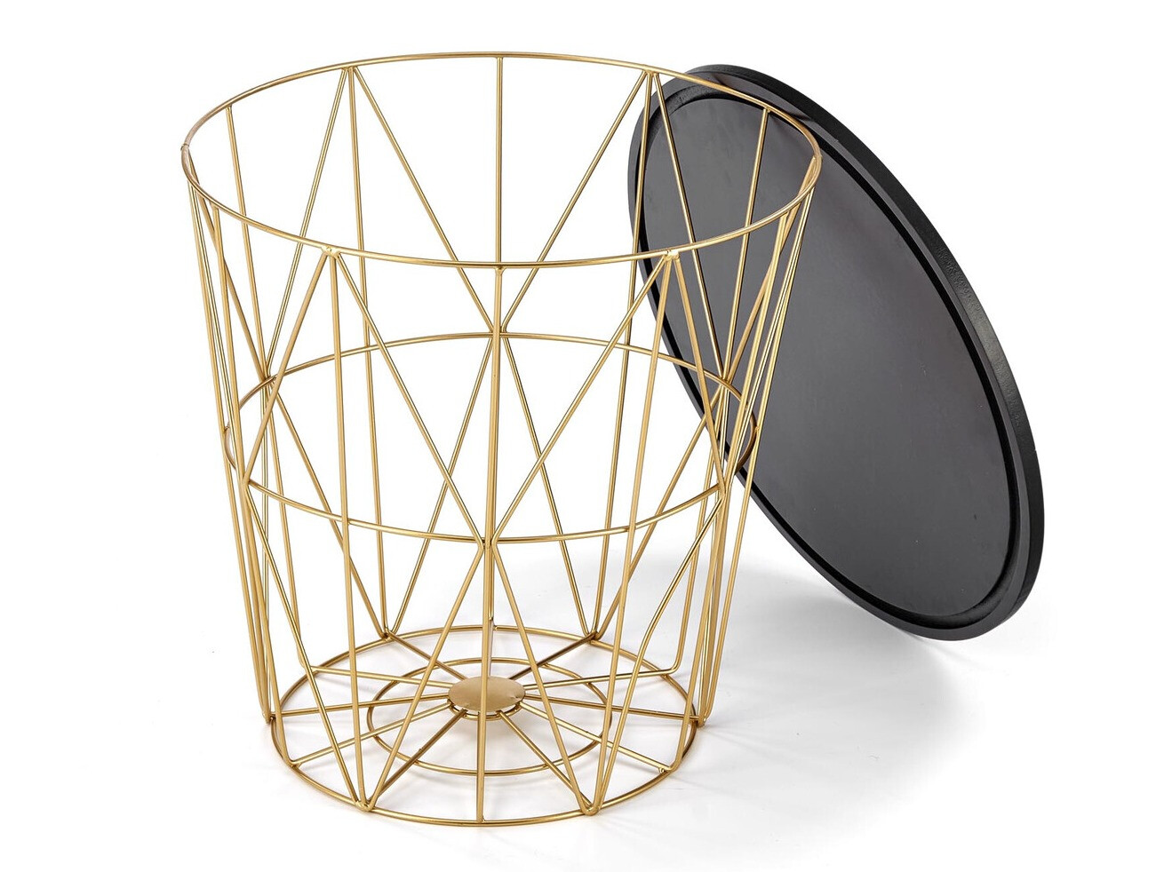 Žurnālu galdiņš Houston 1454 (Zelta + Melnais marmors)