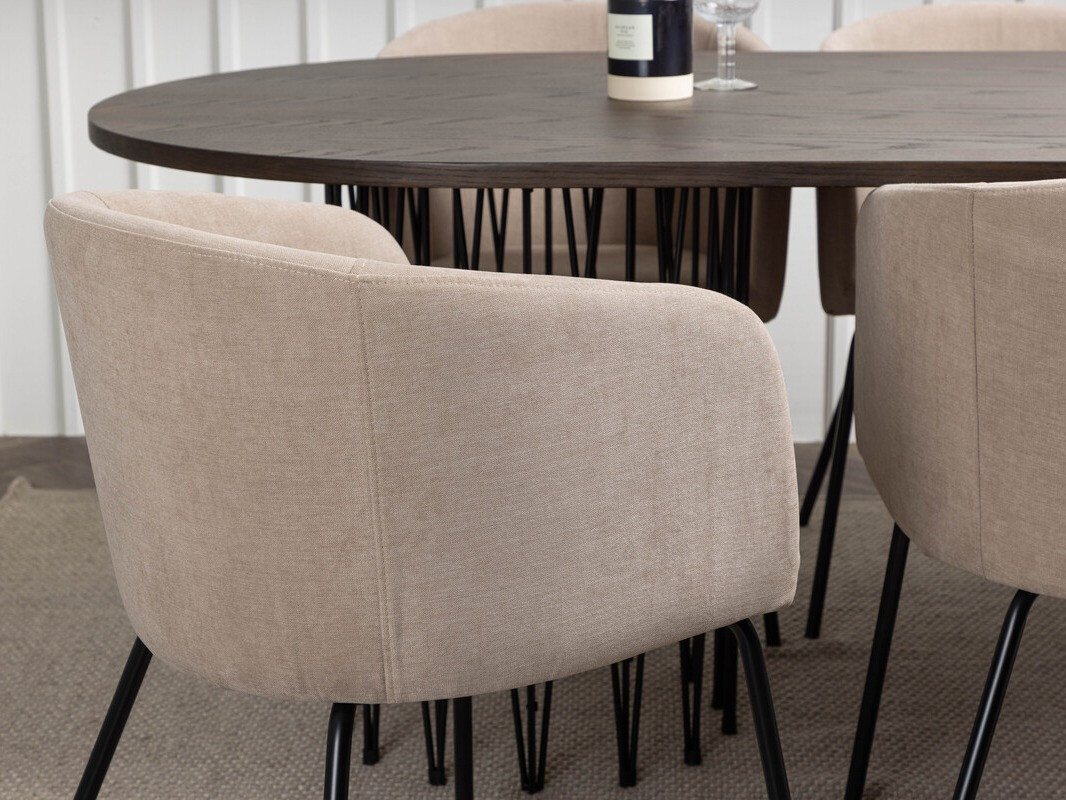 Обеденный гарнитур Dallas 4063 (Бежевый + Чёрный)