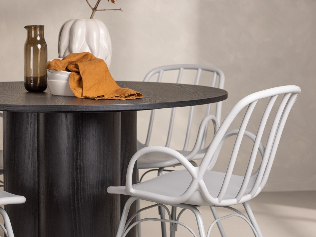 Ēdamistabas komplekts Dallas 4077 (Gaiši pelēks)