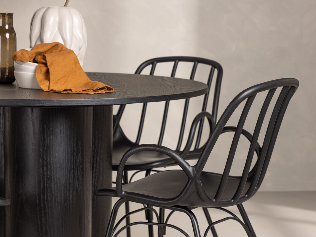 Ēdamistabas komplekts Dallas 4077 (Melns)