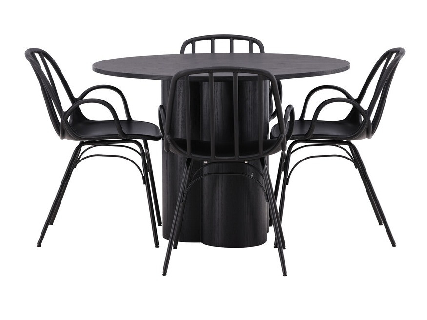 Обеденный гарнитур Dallas 4077 (Чёрный)