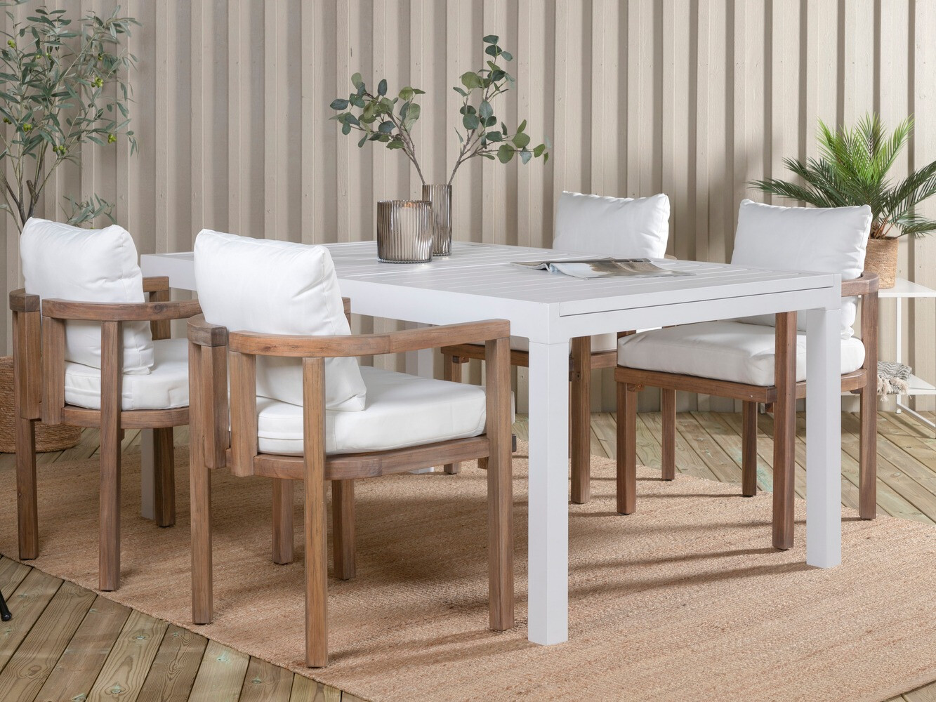 Dārza galds Dallas 2813 (Balts)