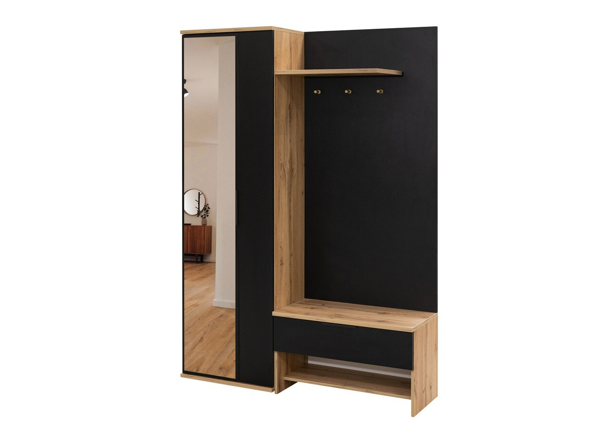 Priekšnama komplekts Honolulu 160 (Melns + Votan ozols)