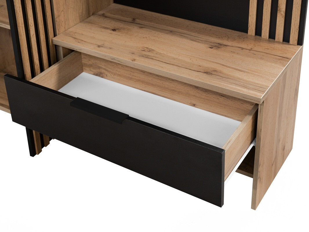 Priekšnama komplekts Honolulu 161 (Melns + Votan ozols)