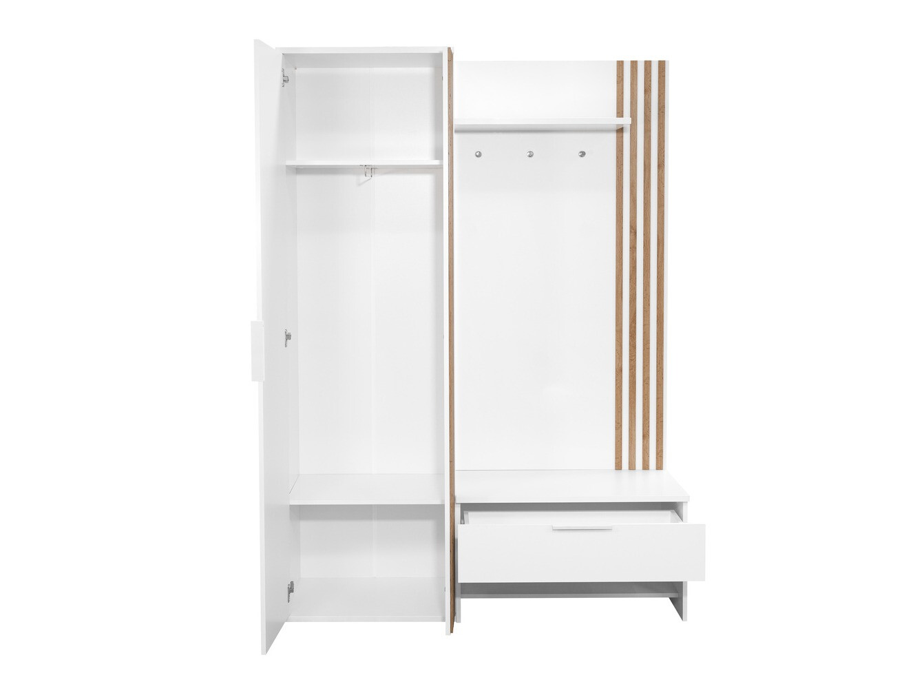 Прихожая Honolulu 161 (Белый + Дуб вотан)