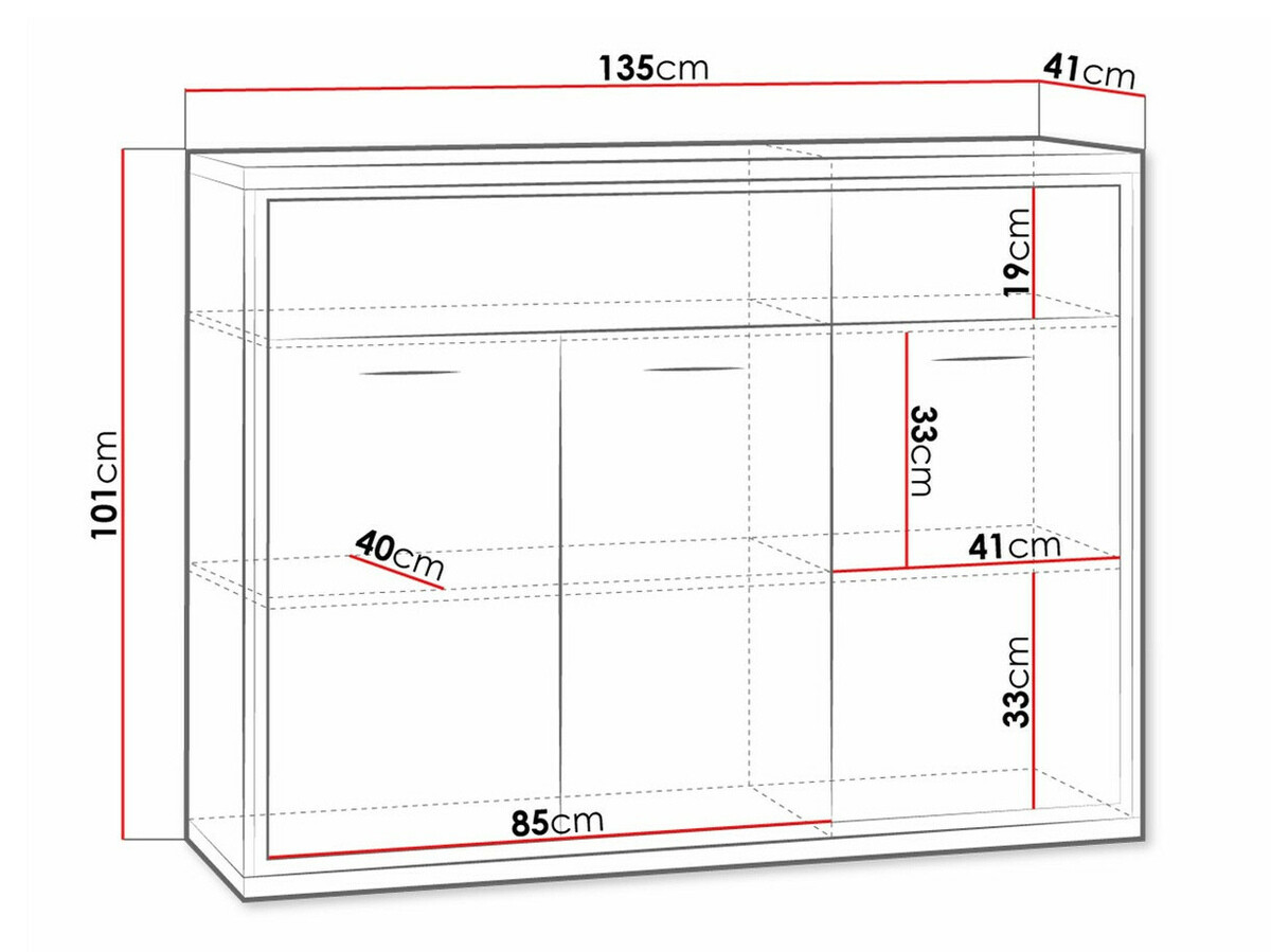 Kомод Etrmoni 104 (Светлое дерево + Дуб)