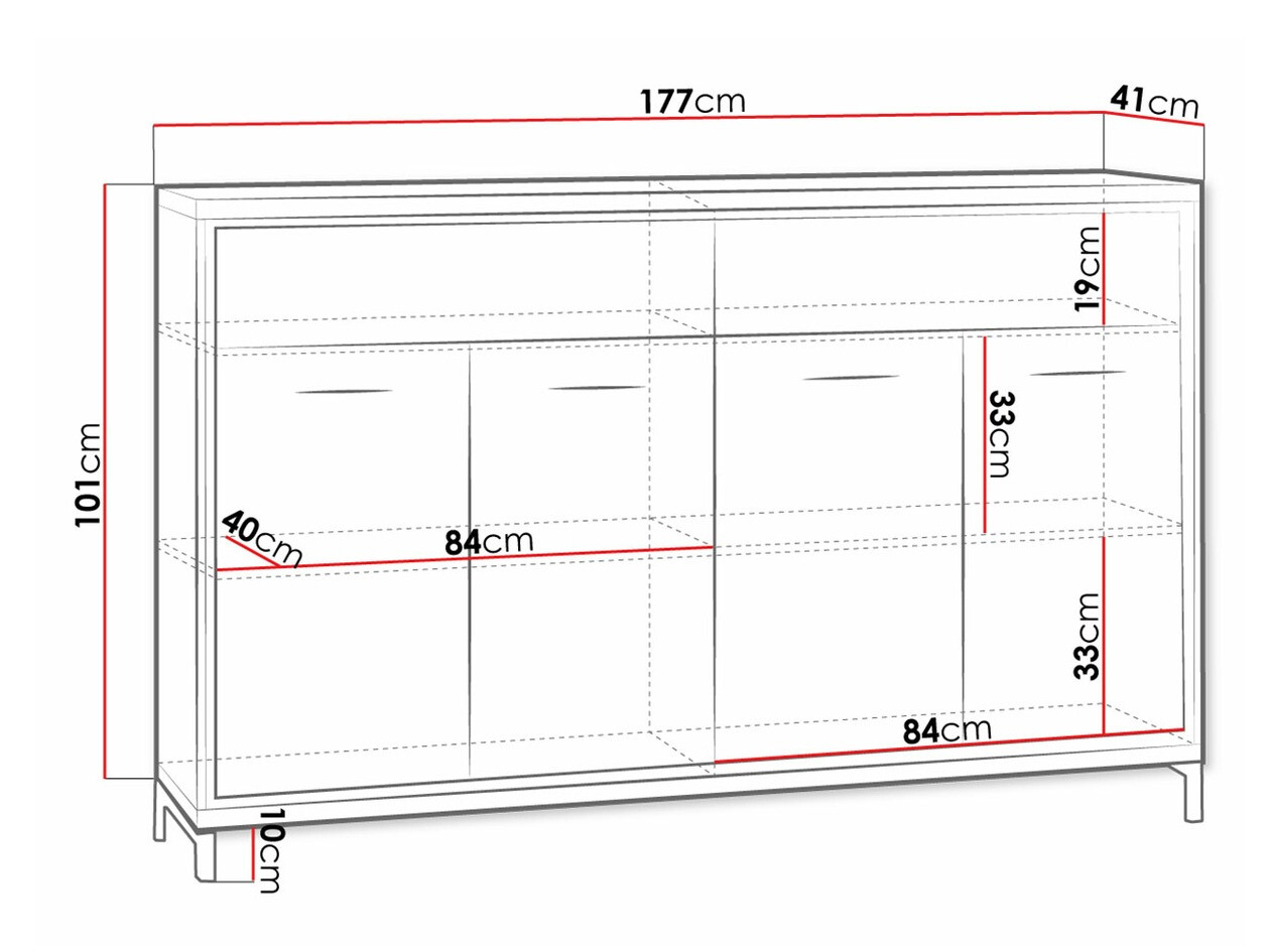 Kомод Etrmoni 105 (Светлое дерево + Дуб)