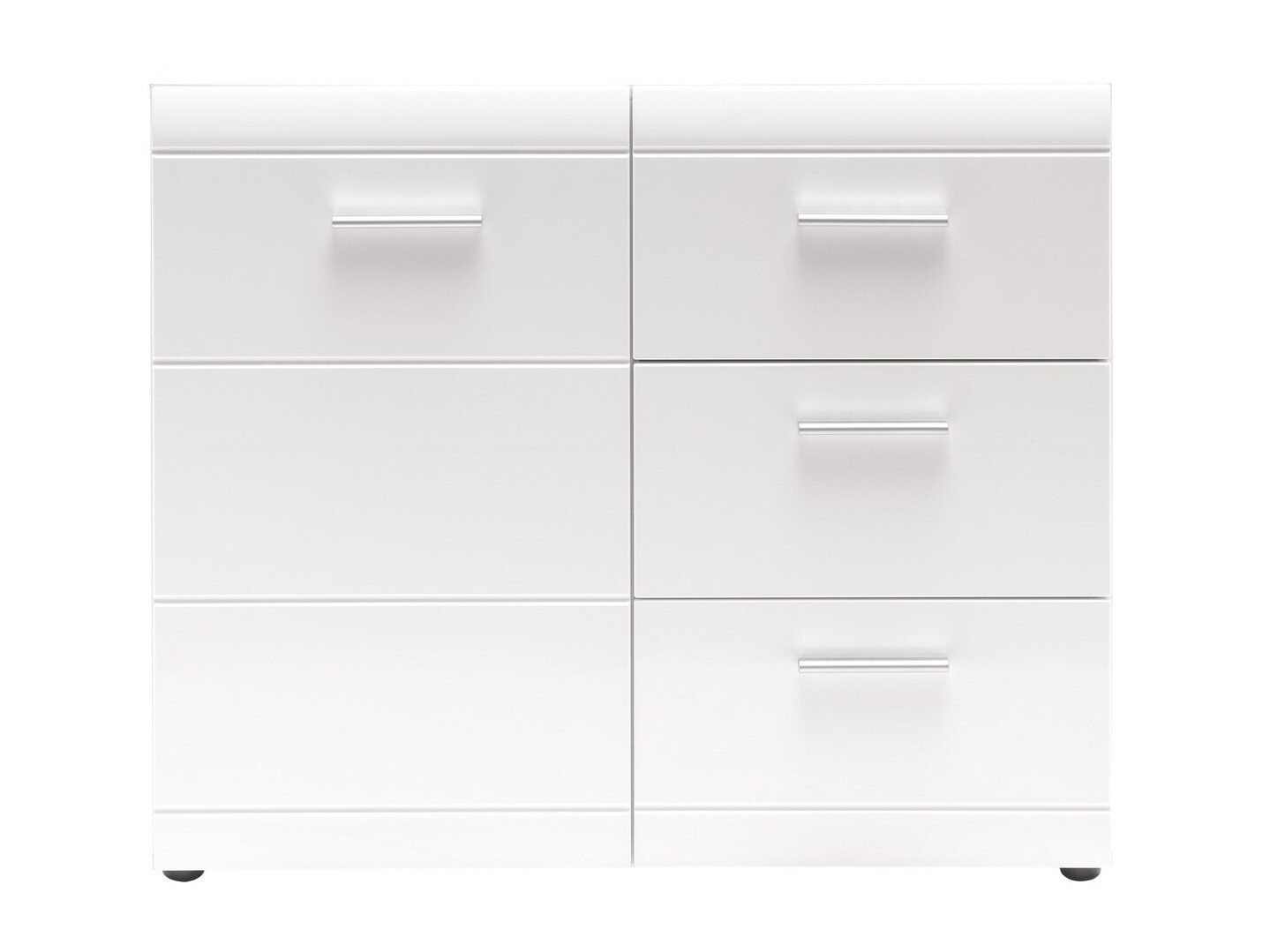 Kumode Livromu 109 (Glancēts balts + Balts)