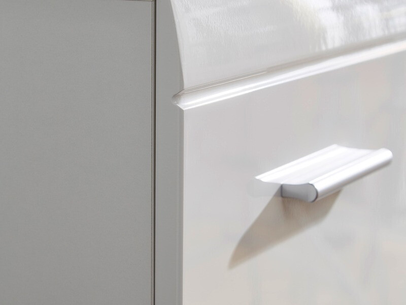 Kumode Livromu 109 (Glancēts balts + Balts)