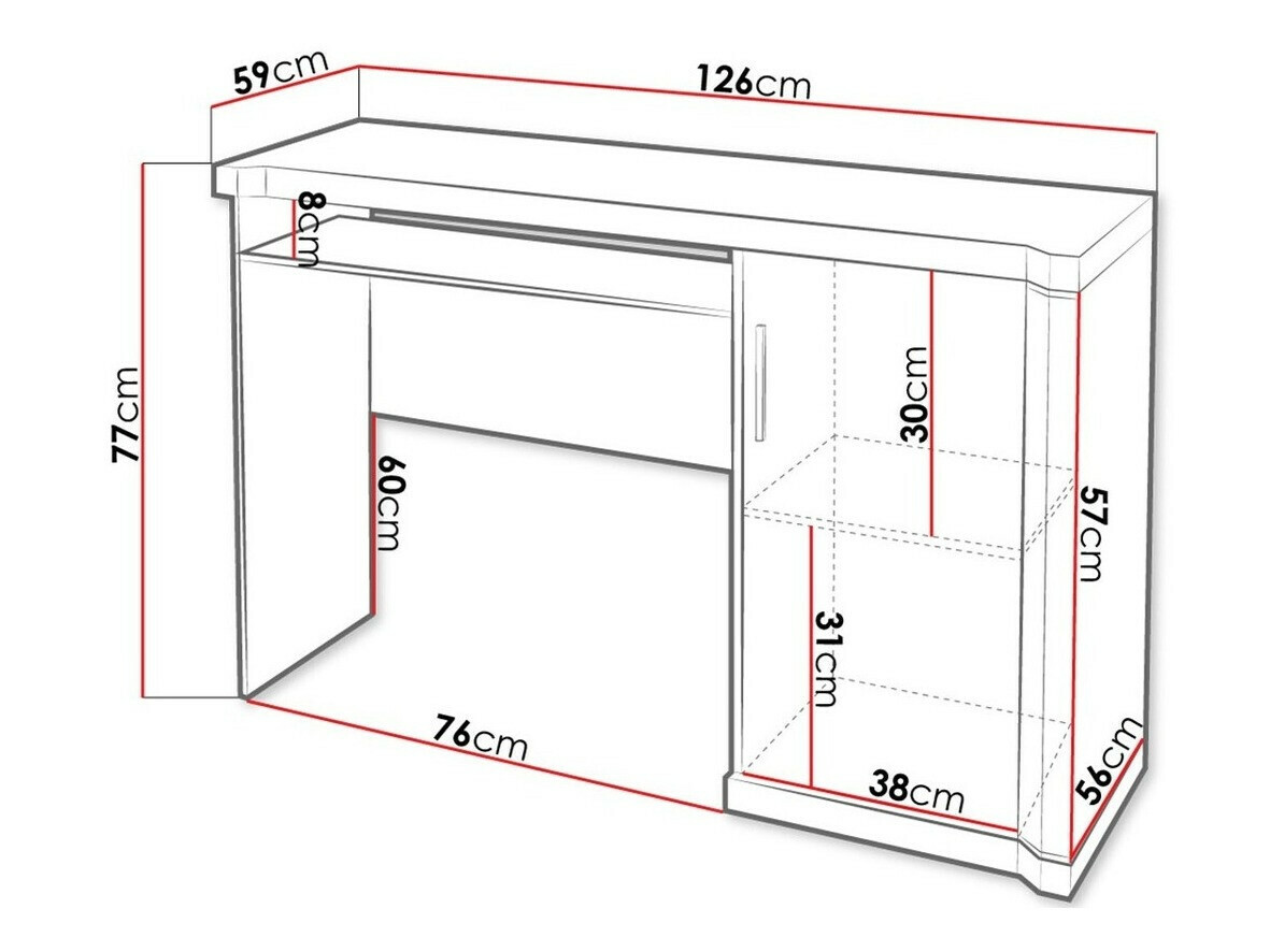 Rakstāmgalds Lorelie 112 (Sonomas ozols)