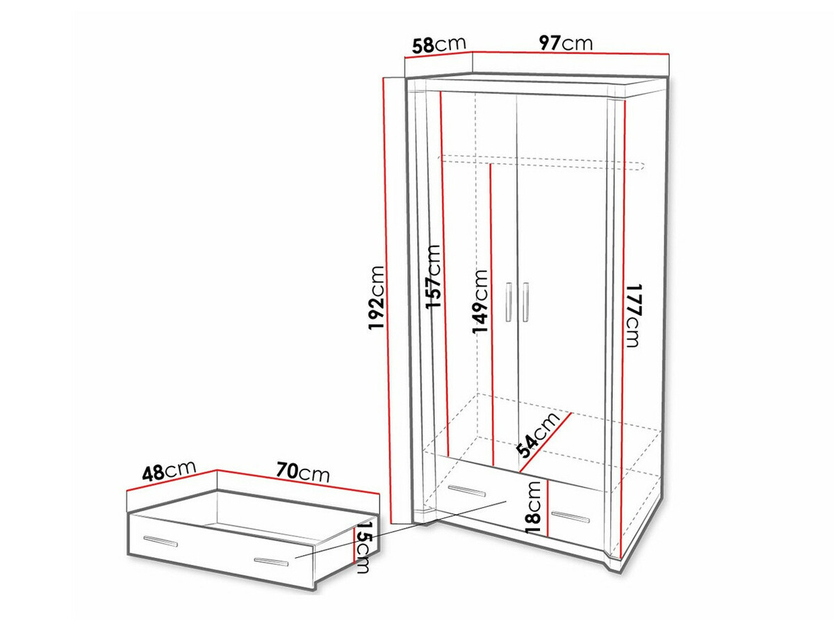 Шкаф Lorelie 118 (Сонома Дуб)