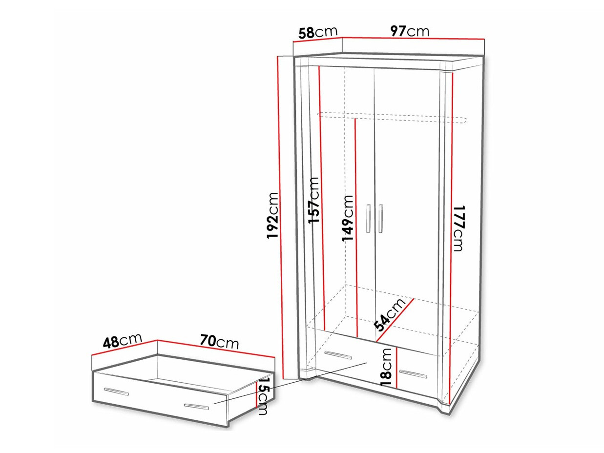 Шкаф Lorelie 118 (Трюфель дуб)