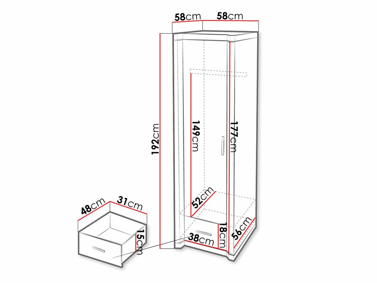 Skapis Lorelie 117 (Trifele ozols)