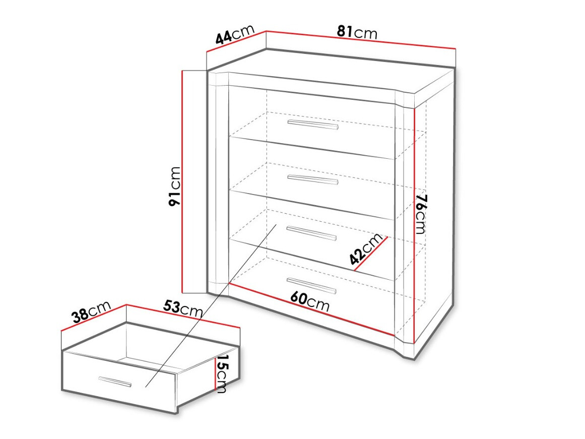 Kомод Lorelie 103 (Трюфель дуб)