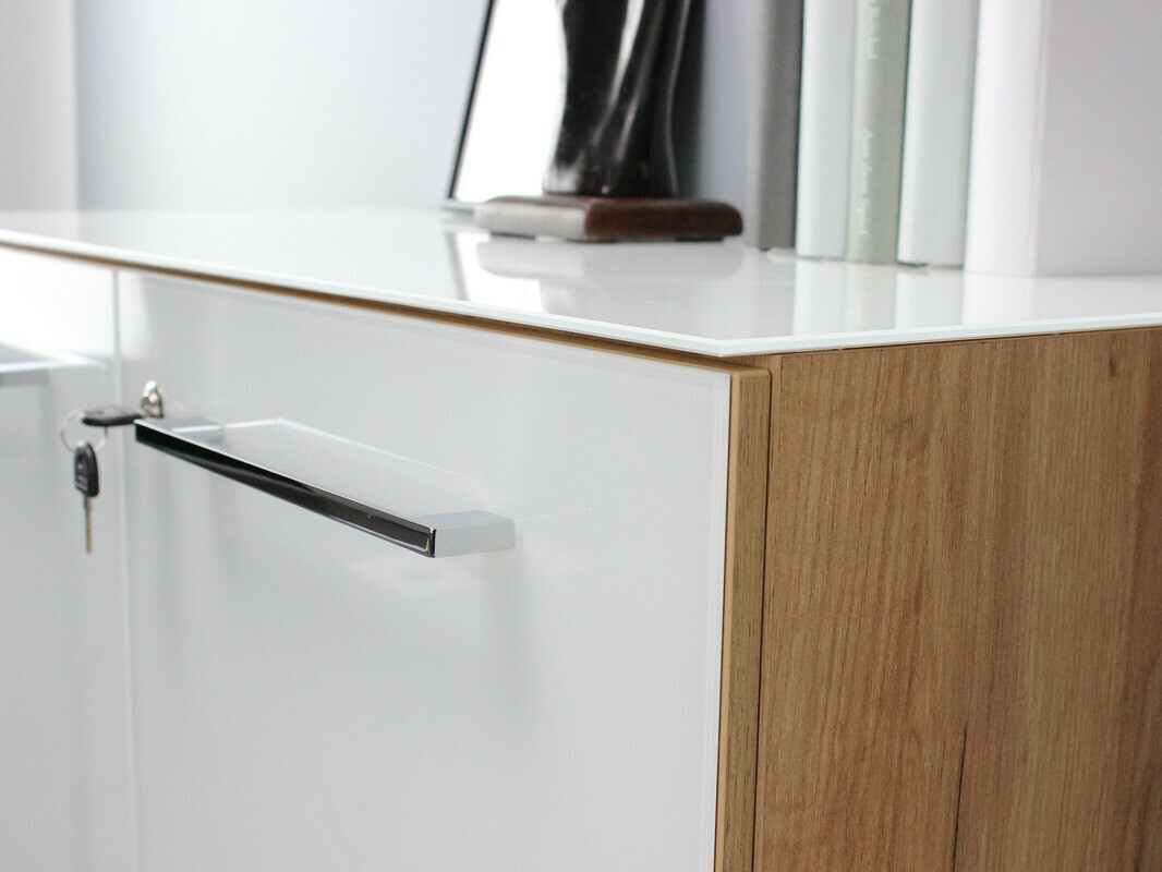 Atvilktņu bloks Catcamu 101 (Glancēts balts + Navarra ozols)