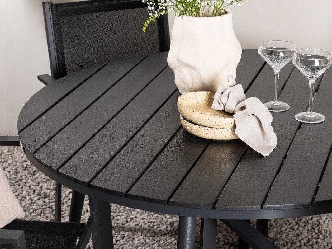 Galds un krēslu komplekts Dallas 4088 (Melns)