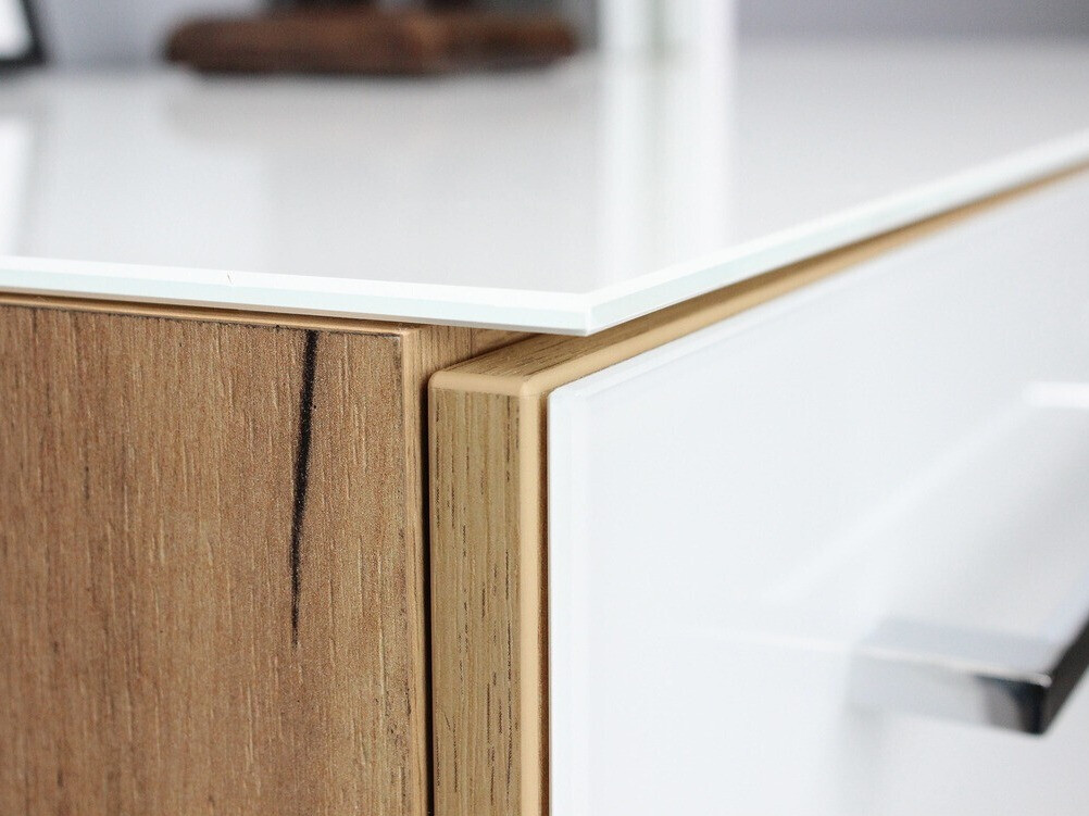 Шкафчик Catcamu 102 (Глянцевый белый + Navarra дуб)