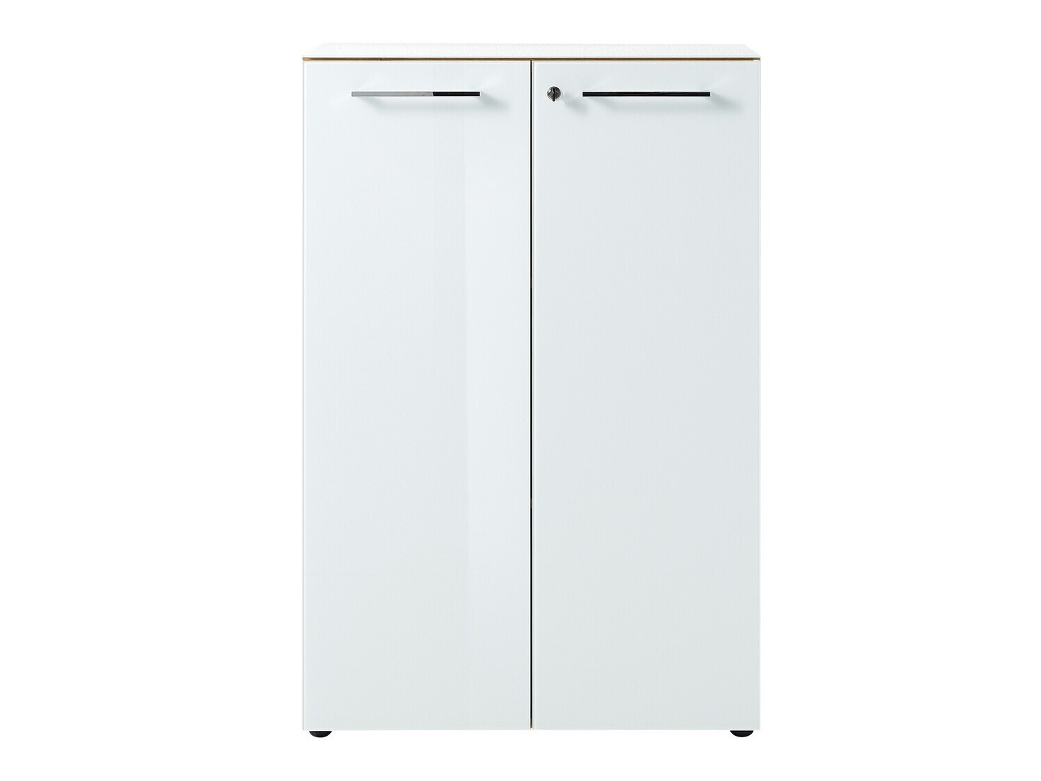 Skapis Catcamu 102 (Glancēts balts + Navarra ozols)