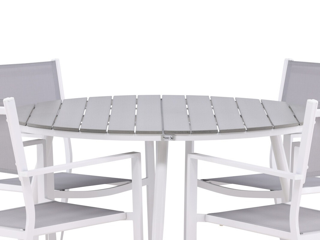 Стол и стулья Dallas 4088 (Серый + Белый)