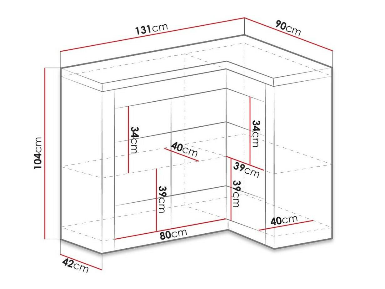 Угловой шкафчик Serfeno 112 (Темный пепел)