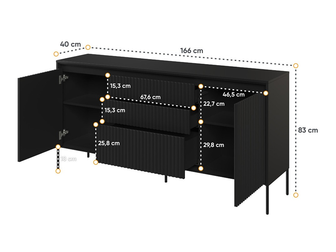 Kомод Fernolu 100 (Чёрный)