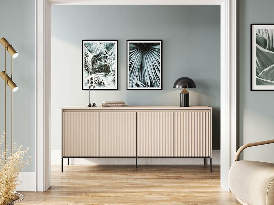 Skapis Fernolu 103 (Bēšs + Melns)