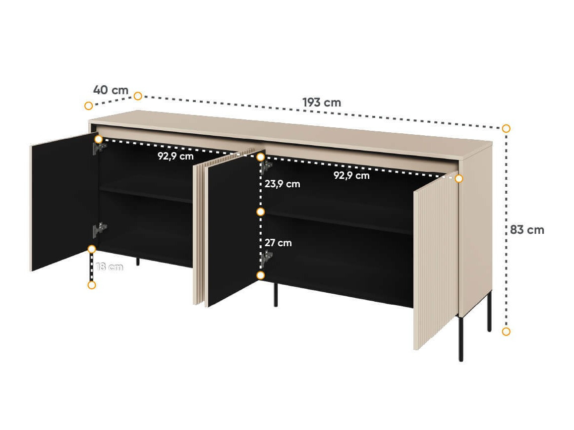 Skapis Fernolu 103 (Bēšs + Melns)