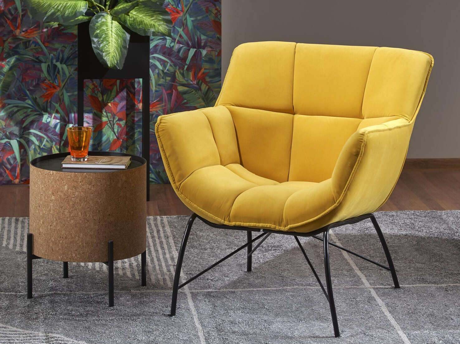 Krēsls Houston 1485 (Dzeltens + Melns)